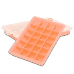 2x Isterningformar Iskubs låda Iskubbrickor Set (Rosa)