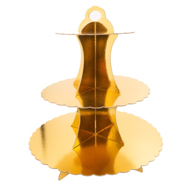 Etagere Kager Muffinstativ Cupcake-stativ (guld)