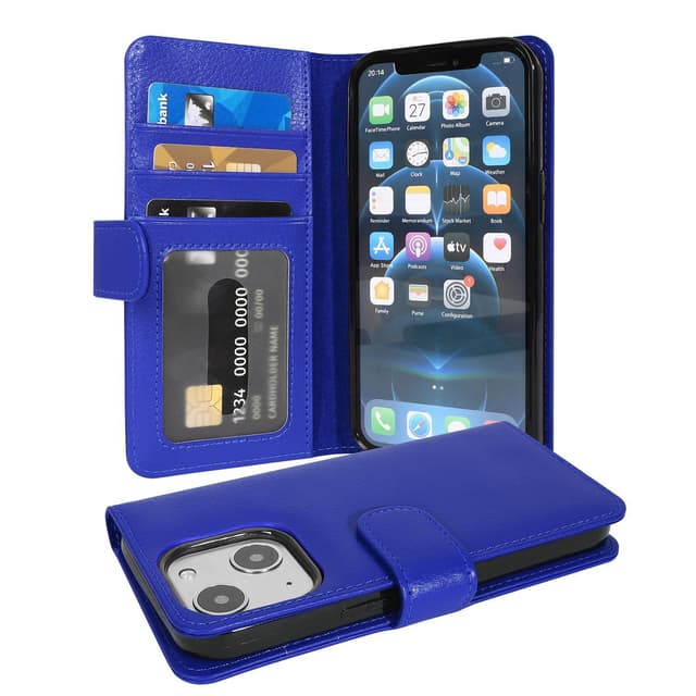 iPhone 13 Plånboksfodral Skal (Blå)