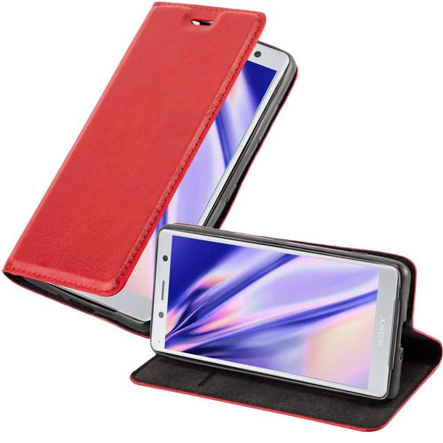 Sony Xperia XZ2 Suojakuori Lompakkokotelo (Punainen)