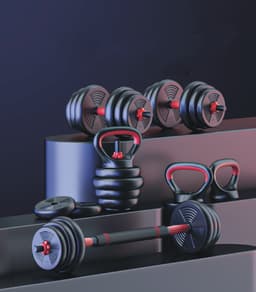 ASG Vægtsæt 20 kg. Sort/Rød