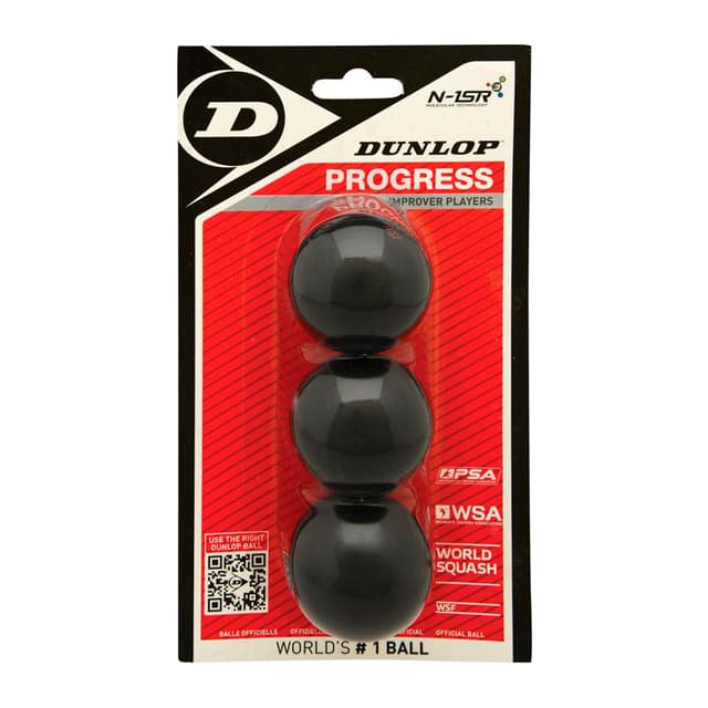 Dunlop PROGRESS, 3-BALL BLISTER Squashbolde
