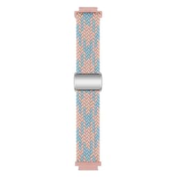 Flettet magnetisk urrem Garmin VivoActive 4S - Blue Pink