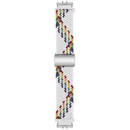 Flätat magnetiskt klockarmband Samsung Galaxy Fit 3 - White Rainbow