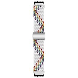 BK Punottu magneettinen ranneke Samsung Galaxy Fit 3 - White Rainbow