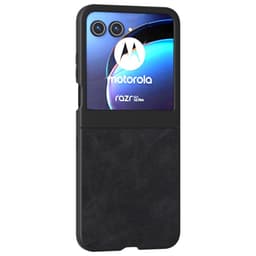 SKALO Motorola Razr 50 5G ABEEL PU læder Fold Cover - Sort