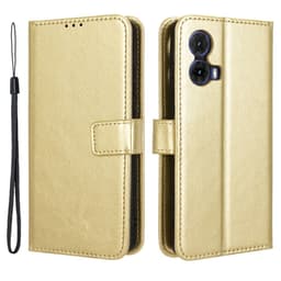 SKALO Motorola Moto G85 5G PU-nahkainen Lompakkokotelo - Kulta