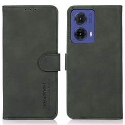 SKALO Motorola Moto G85 5G KHAZNEH Plånboksfodral i PU-Läder - Grön