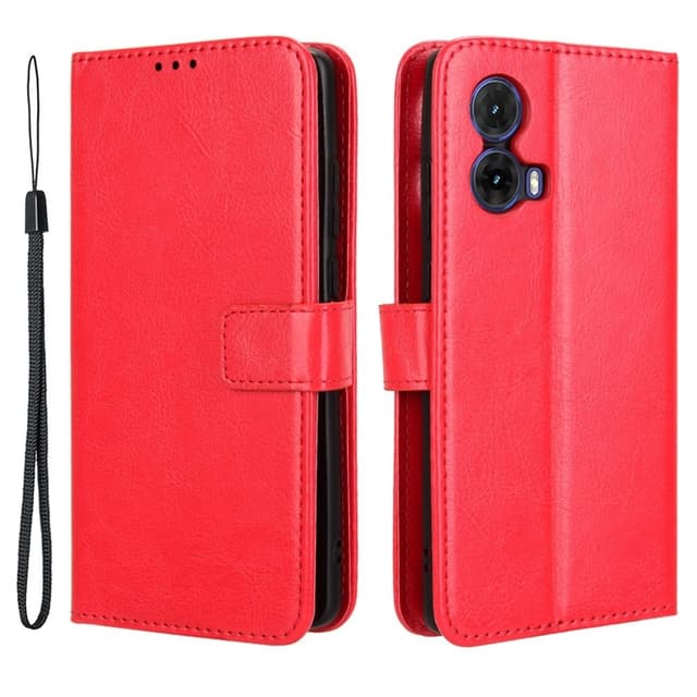 SKALO Motorola Moto G85 5G PU-nahkainen Lompakkokotelo - Punainen