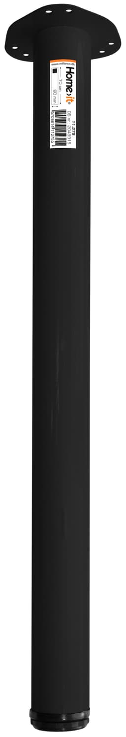 HOME it® runt bordsben med ställskruv Ø 60 mm x 70 cm svart