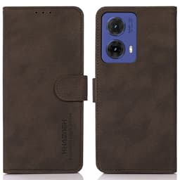 SKALO Motorola Moto G85 5G KHAZNEH Lompakkokotelo PU-nahasta - Ruskea