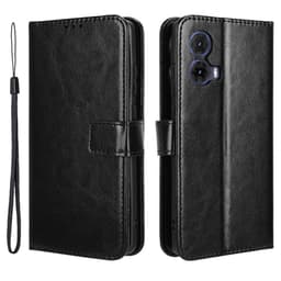 SKALO Motorola Moto G85 5G PU-Läder Plånboksfodral - Svart