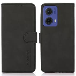 SKALO Motorola Moto G85 5G KHAZNEH Lompakkokotelo PU-nahasta - Musta
