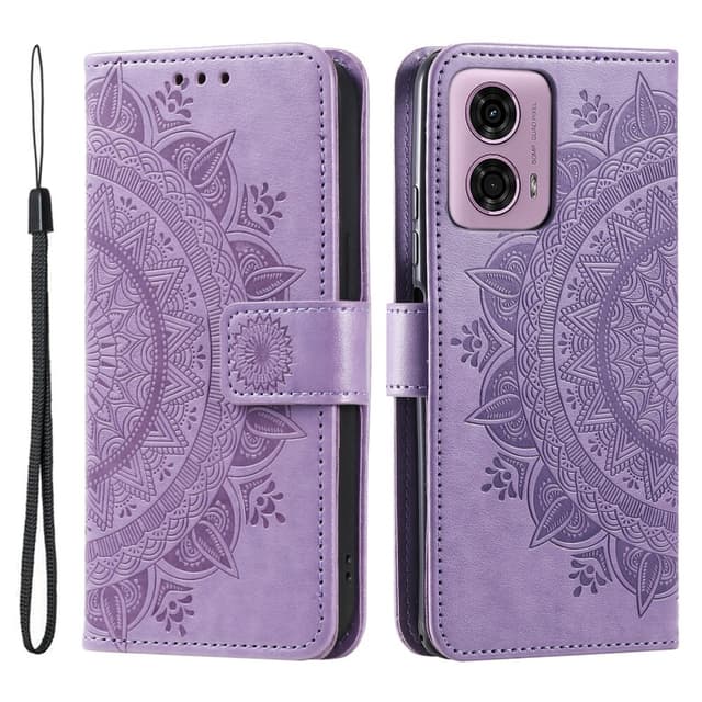 SKALO Motorola Moto G85 5G Mandala Flip Cover - Lilla