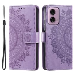 SKALO Motorola Moto G85 5G Mandala lompakkokotelo - Violetti