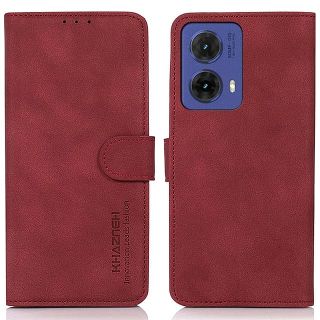 SKALO Motorola Moto G85 5G KHAZNEH Lompakkokotelo PU-nahasta - Punainen