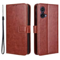 SKALO Motorola Moto G85 5G PU-Läder Plånboksfodral - Brun