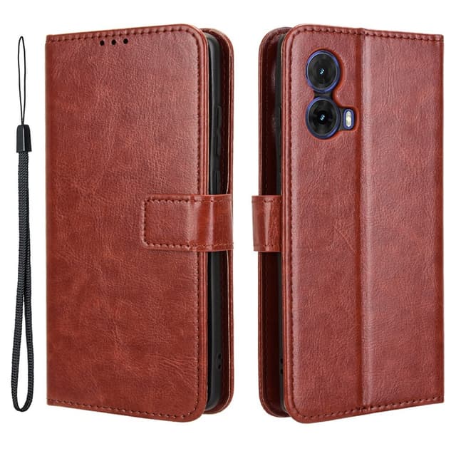 SKALO Motorola Moto G85 5G PU-Läder Plånboksfodral - Brun