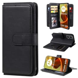 SKALO Motorola Moto G85 5G 10-lokeroa Lompakkokotelo - Musta