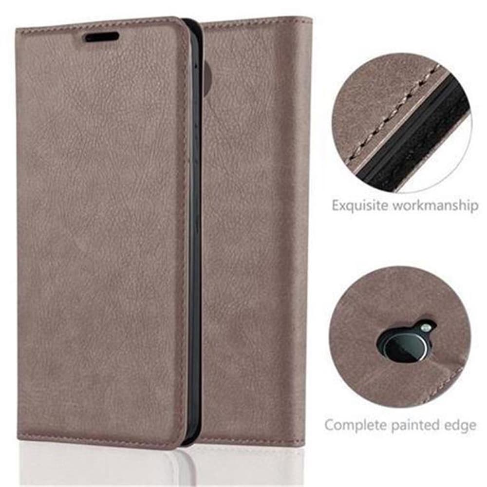 Cadorabo Custodia per Nokia Lumia 550 in BRUNO CAFFÈ