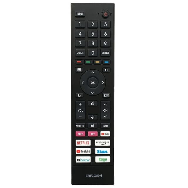Erstatning av TV-fjernkontroll for ERF3G80H for Hisense TV