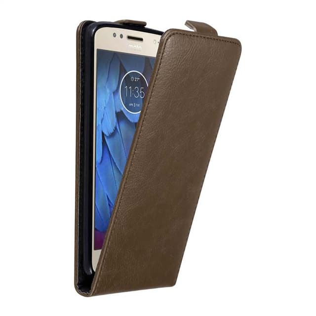 Motorola MOTO G5S Suojakuori Lompakkokotelo (Ruskea)