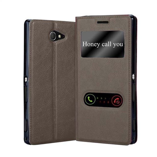 Sony Xperia M2 / M2 AQUA Plånboksfodral Skal (Brun)