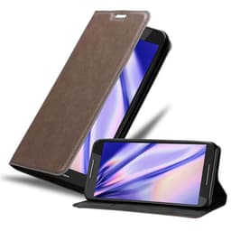 Motorola MOTO X2 Suojakuori Lompakkokotelo (Ruskea)