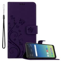 LG K40S lommebokdeksel Blomster (Lilla)
