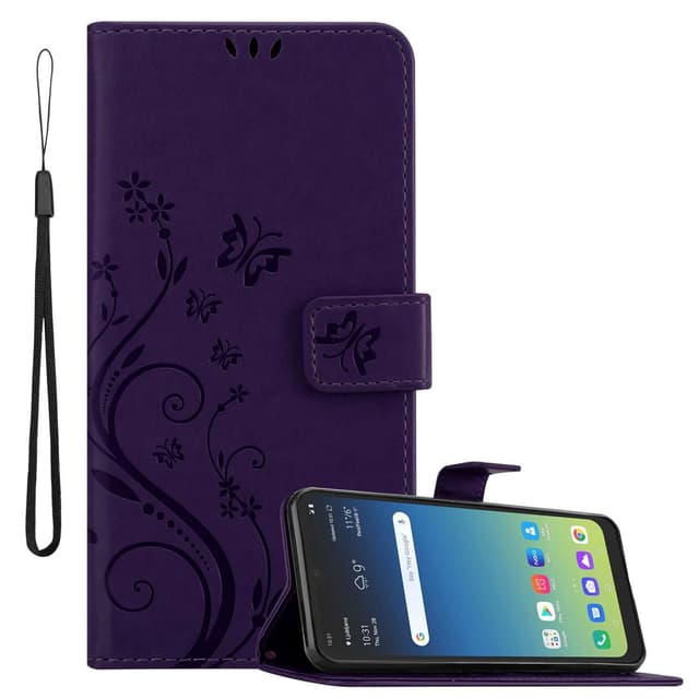 LG K40S lommebokdeksel Blomster (Lilla)