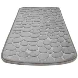 Duschmatta Badmatta med memory foam i stenlook (Grå)