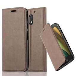 Motorola MOTO E3 Suojakuori Lompakkokotelo (Ruskea)