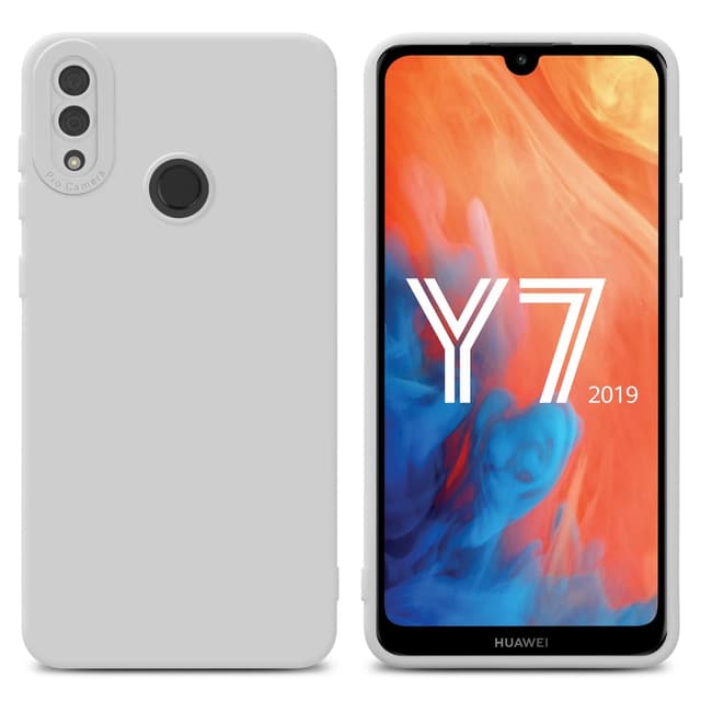 Huawei Y7 2019 / Y7 PRIME 2019 Skal Fodral Case (Vit)