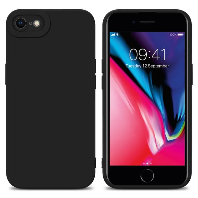 iPhone 7 / 7S / 8 / SE 2020 Suojakuori Kotelo (Musta)