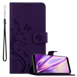 Samsung Galaxy A9 2018 lommebokdeksel Blomster (lilla)