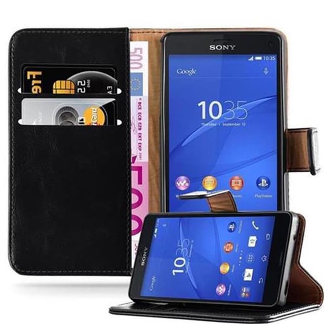 Sony Xperia Z3 COMPACT Plånboksfodral Skal (Svart)