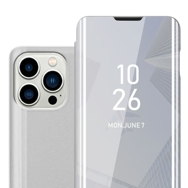 iPhone 14 PRO MAX lommebokdeksel etui (sølv)