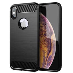 iPhone X / XS Suojakuori Suojakotelo Case Cover (Musta)