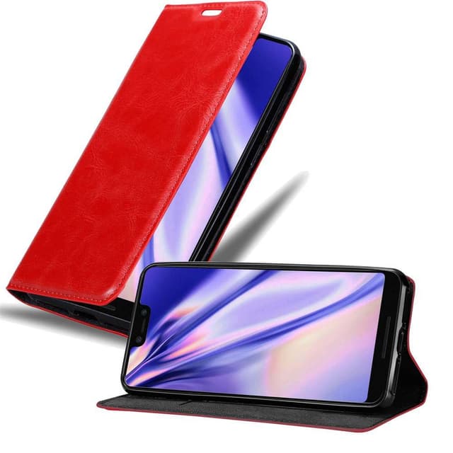 Google PIXEL 3 XL Suojakuori Lompakkokotelo (Punainen)