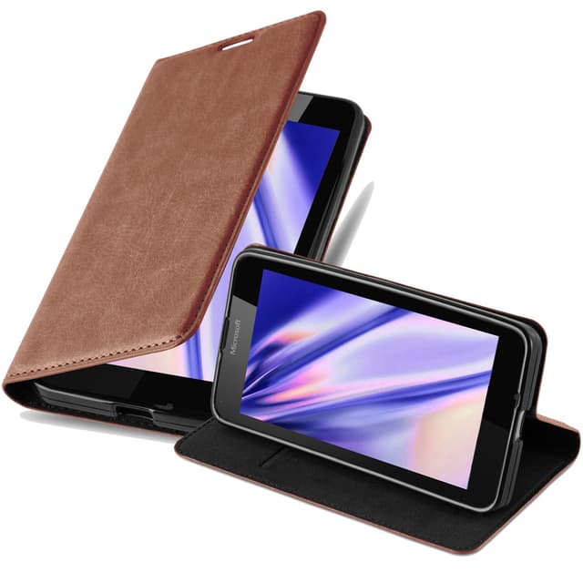 Nokia Lumia 640 Suojakuori Lompakkokotelo (Ruskea)