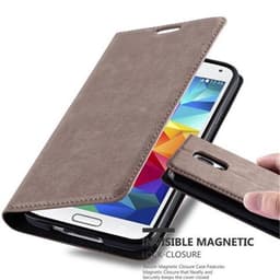 Samsung Galaxy S5 / S5 NEO Pungetui Cover Etui (Brun)