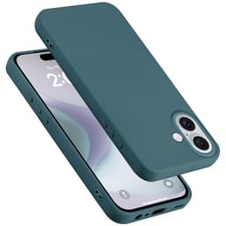 iPhone 16 PLUS silikondeksel case (grønn)