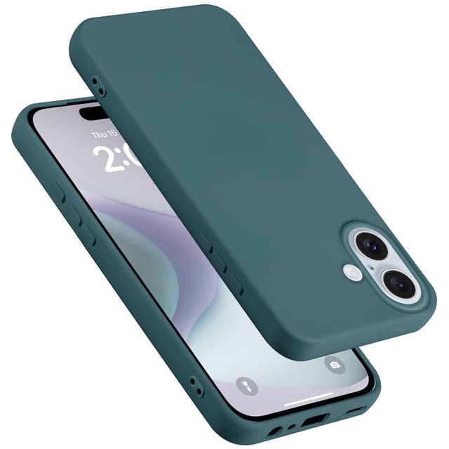 iPhone 16 PLUS silikondeksel case (grønn)