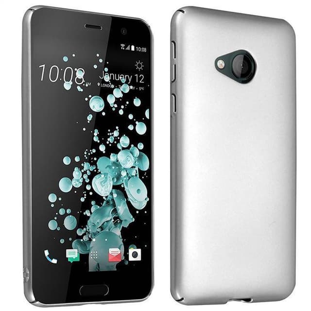HTC U PLAY Cover Etui Case (Sølv)