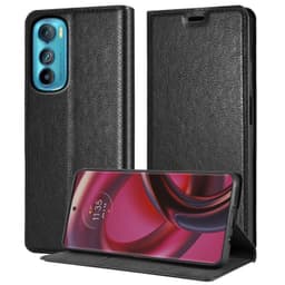 Motorola EDGE 30 Suojakuori Lompakkokotelo (Musta)