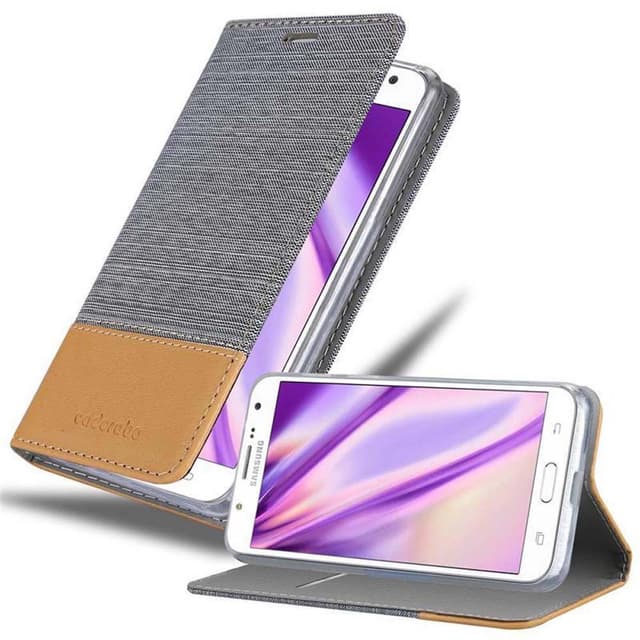 Samsung Galaxy J7 2015 Plånboksfodral Skal (Grå)