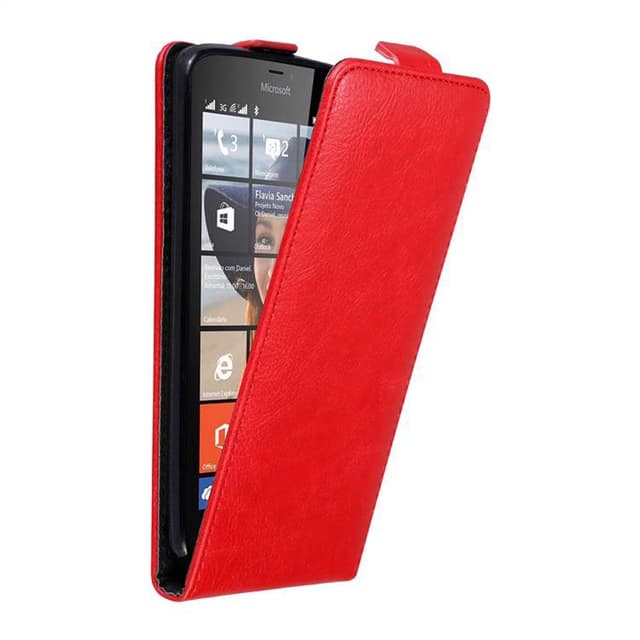 Nokia Lumia 640 Suojakuori Lompakkokotelo (Punainen)