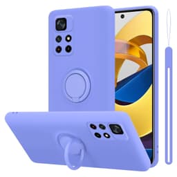 Deksel Xiaomi POCO M4 PRO 5G Ring Case (lilla)