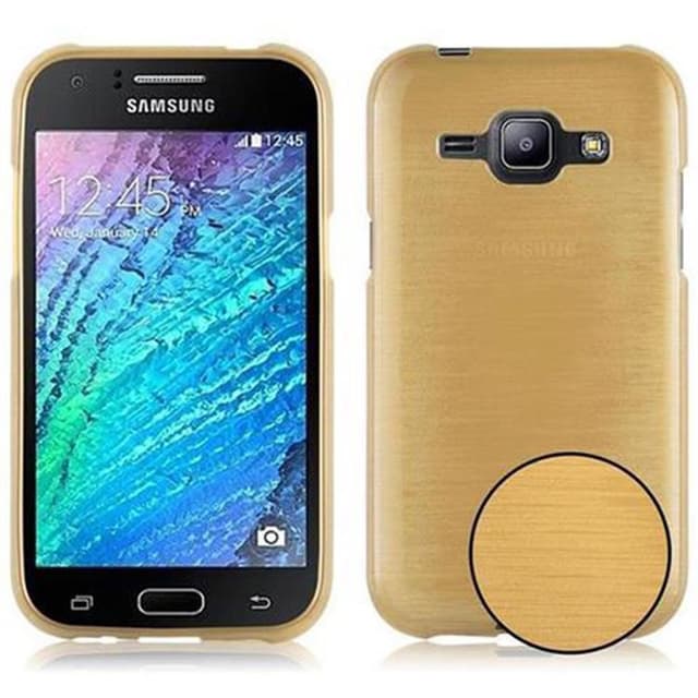 Samsung Galaxy J1 2015 Skal Fodral Case (Guld)