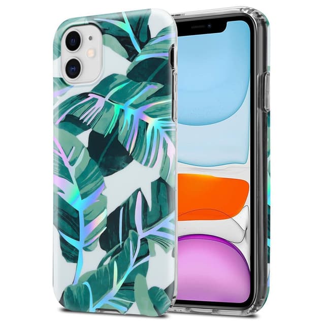 iPhone 11 Fodral Skal Blommor (Vit)